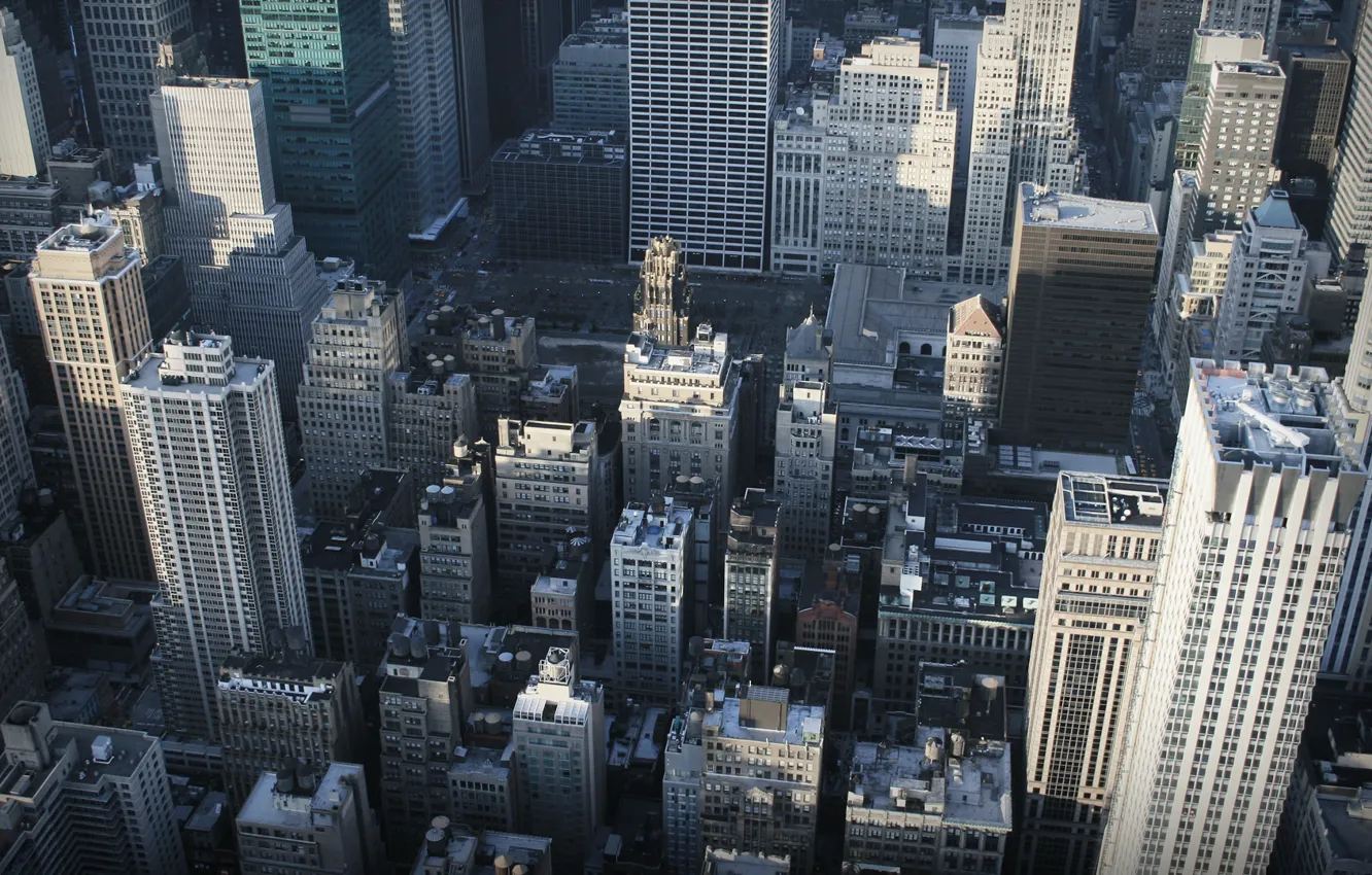 Фото обои city, город, высота, небоскребы, улицы, new york, nyc