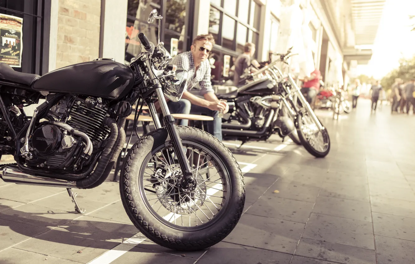 Фото обои summer, honda, motorcycle, motorbike, cafe racer