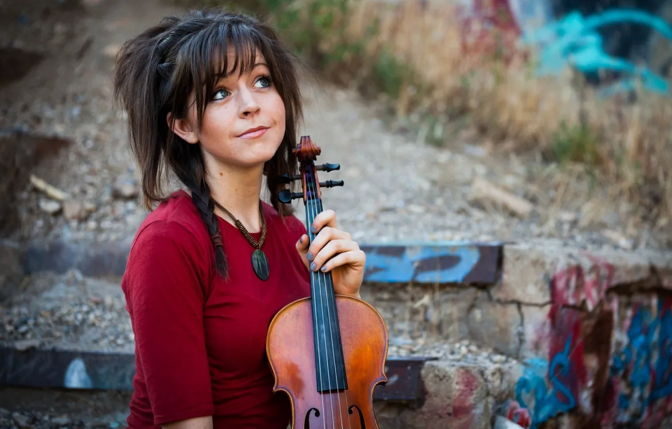 Фото обои скрипка, violin, Линдси Стирлинг, Lindsey Stirling
