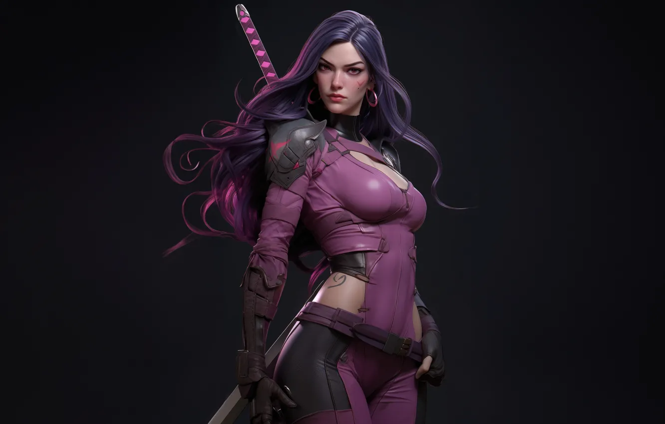 Фото обои девушка, костюм, комиксы, Marvel Comics, Psylocke, Elizabeth Braddock, Псайлок, Сайлок