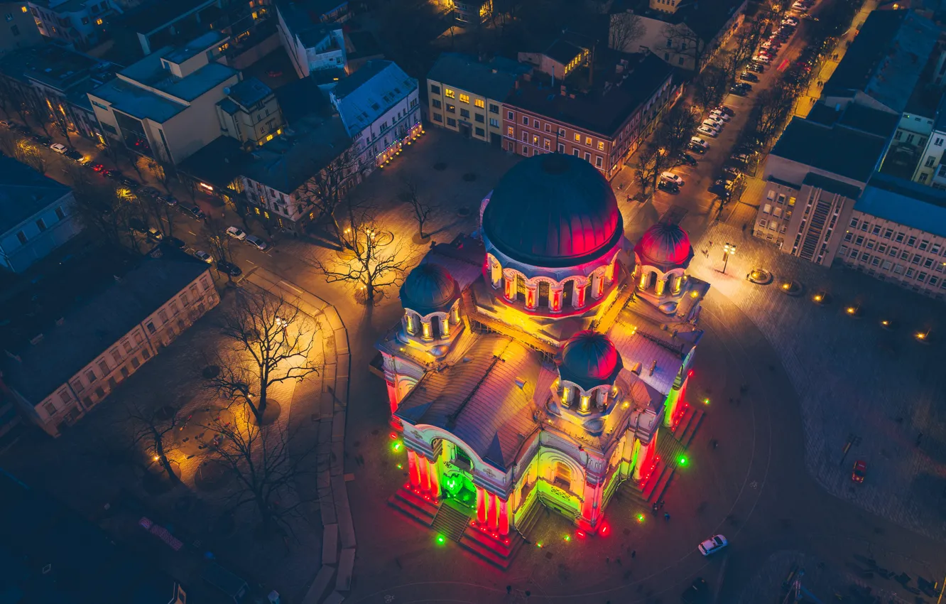 Фото обои собор, Lietuva, Kaunas