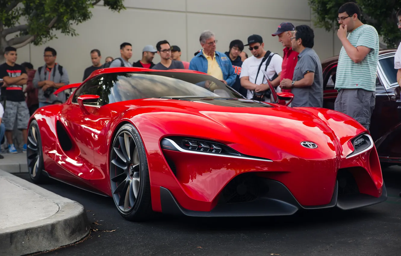 Фото обои car, concept, Red, Car, Auto, sports, Toyota FT-1