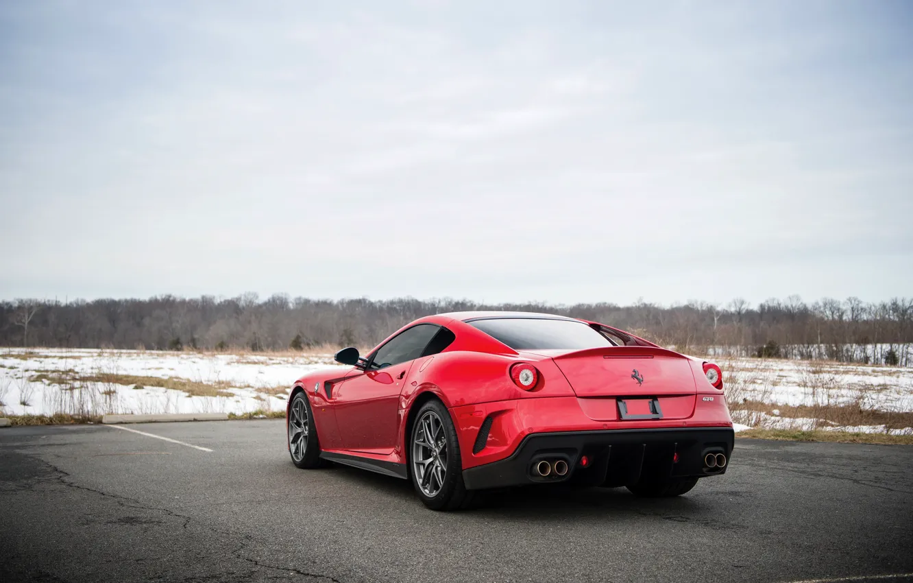 Фото обои Ferrari, 599, Ferrari 599 GTO, rear view