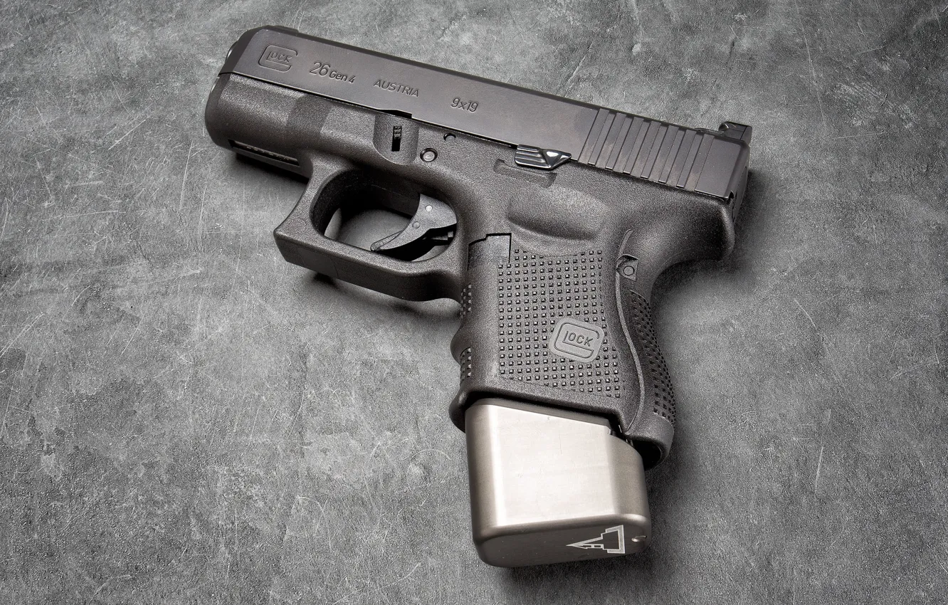Фото обои пистолет, оружие, фон, Glock 26