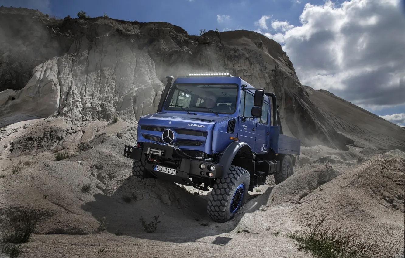 Фото обои Mercedes-Benz, Грузовик, Многоцелевой грузовик, Mercedes-Benz Unimog, Multi-purpose truck