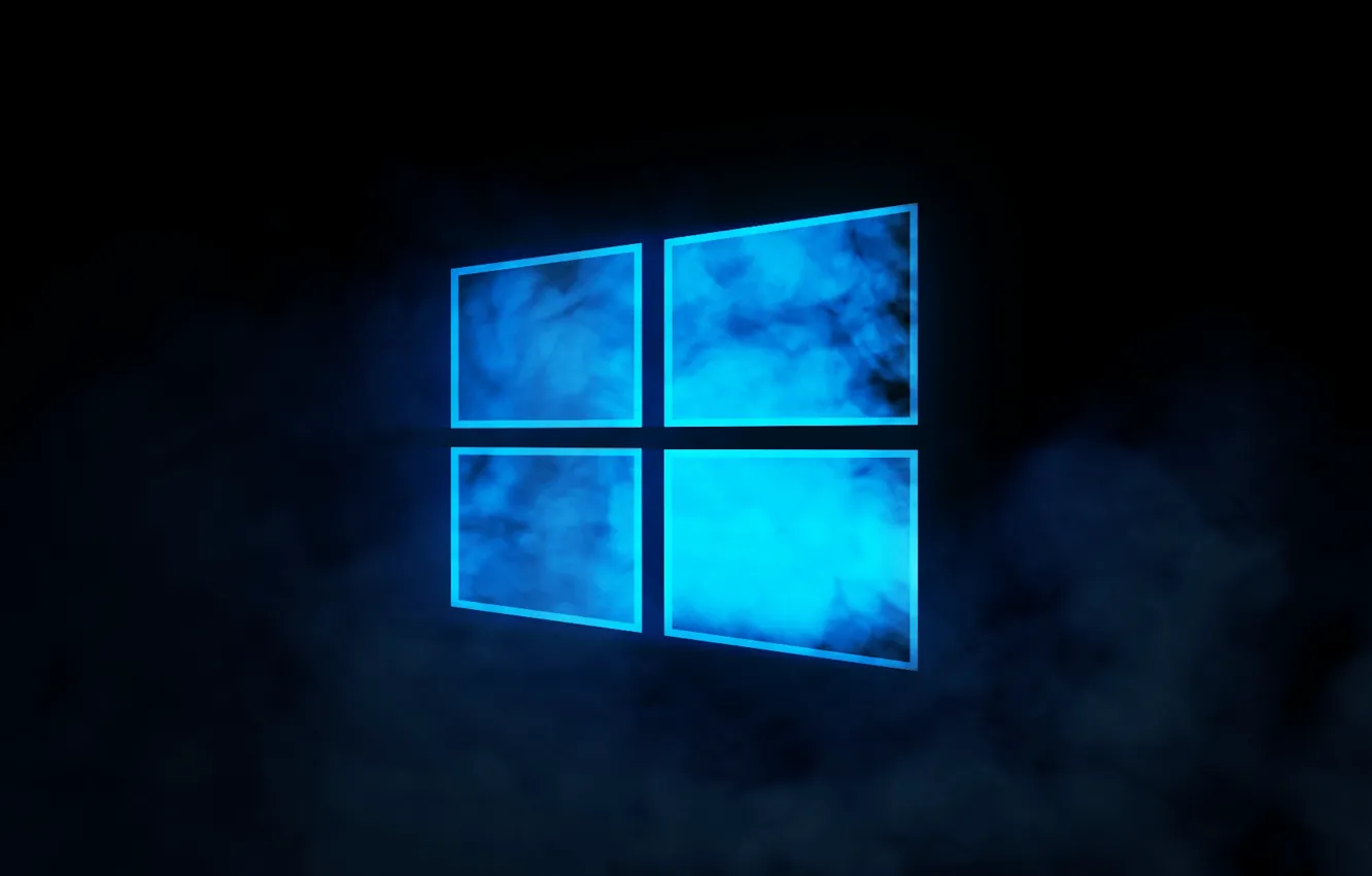 Фото обои windows logo, windows 10, microfoft