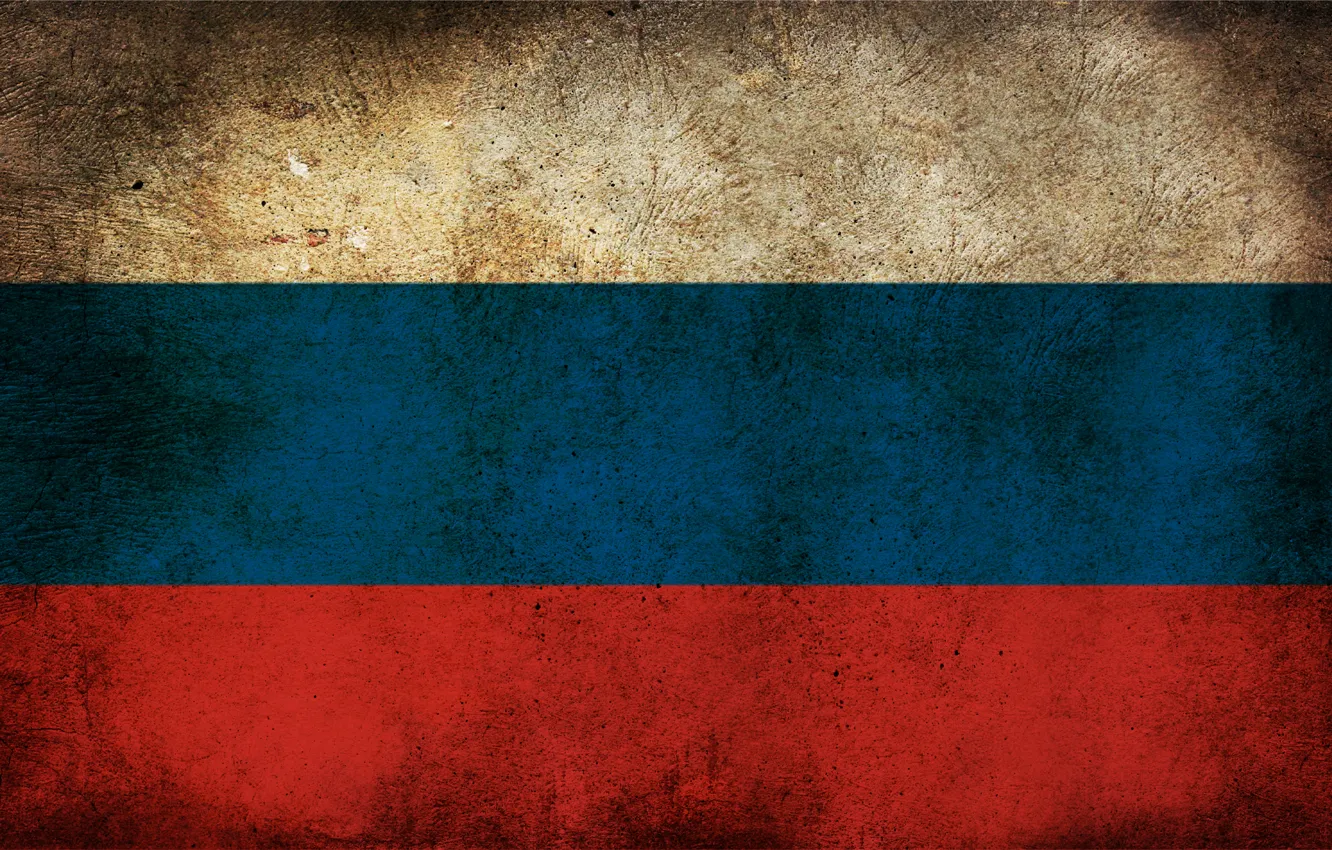 Фото обои флаг, грязь, Россия