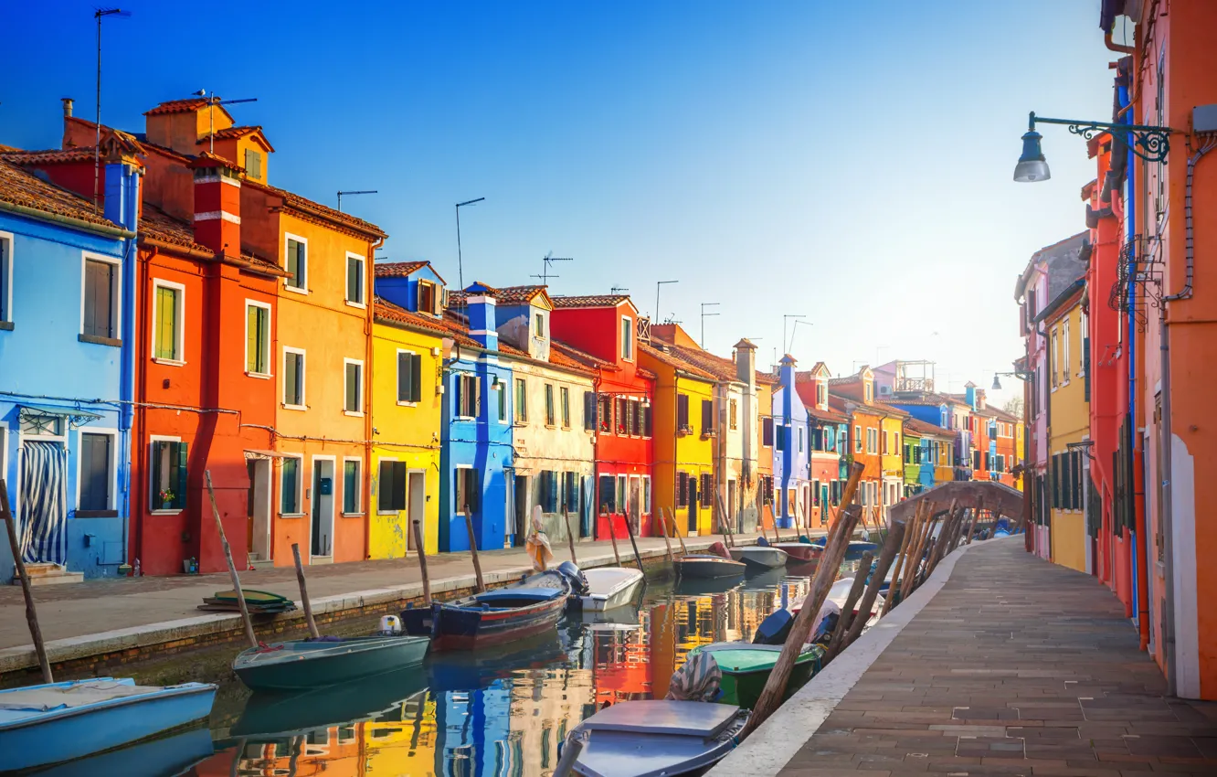 Фото обои city, город, улица, лодки, Италия, Венеция, канал, Italy