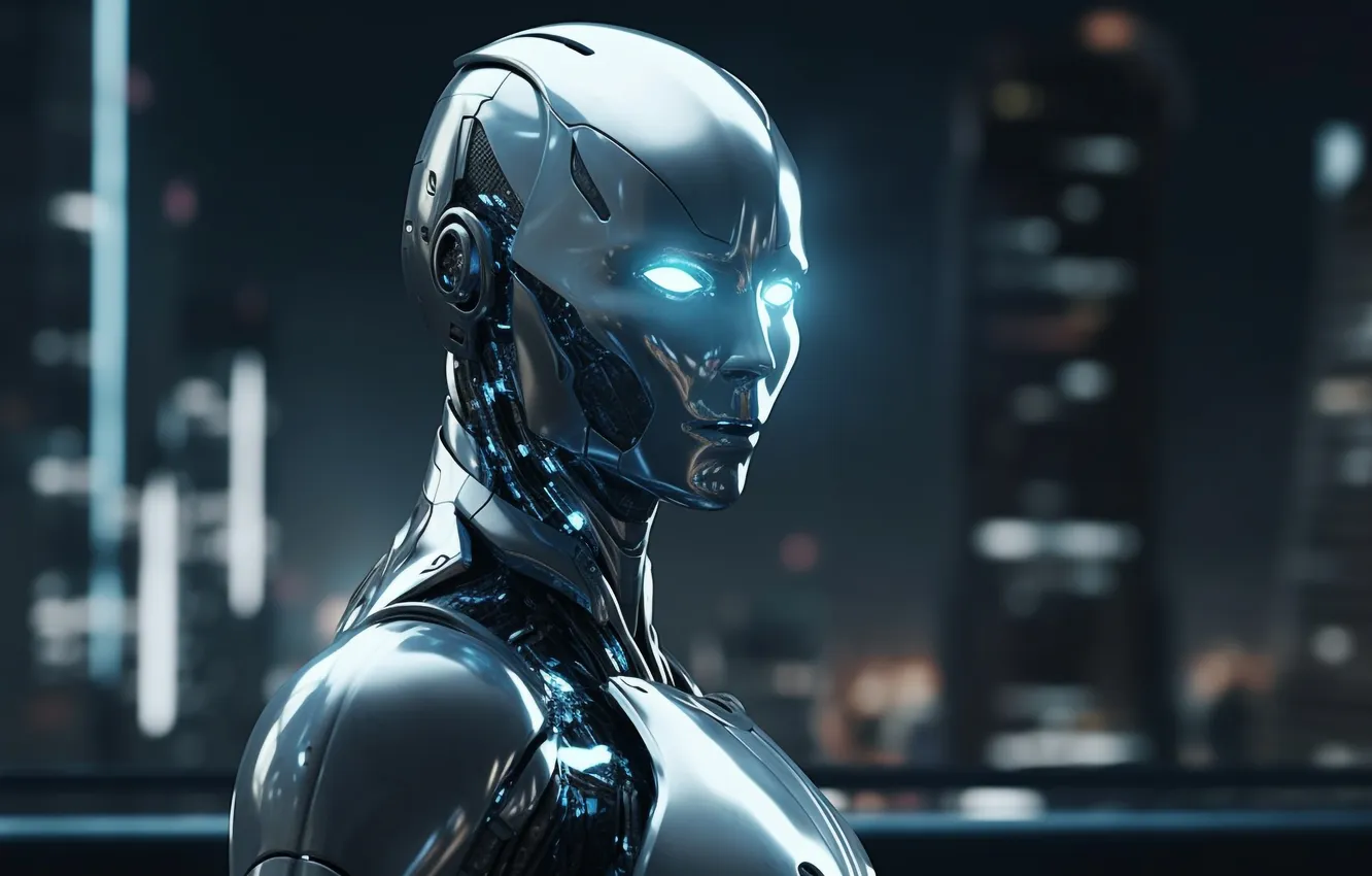Фото обои cyborg, futuristic, robotic