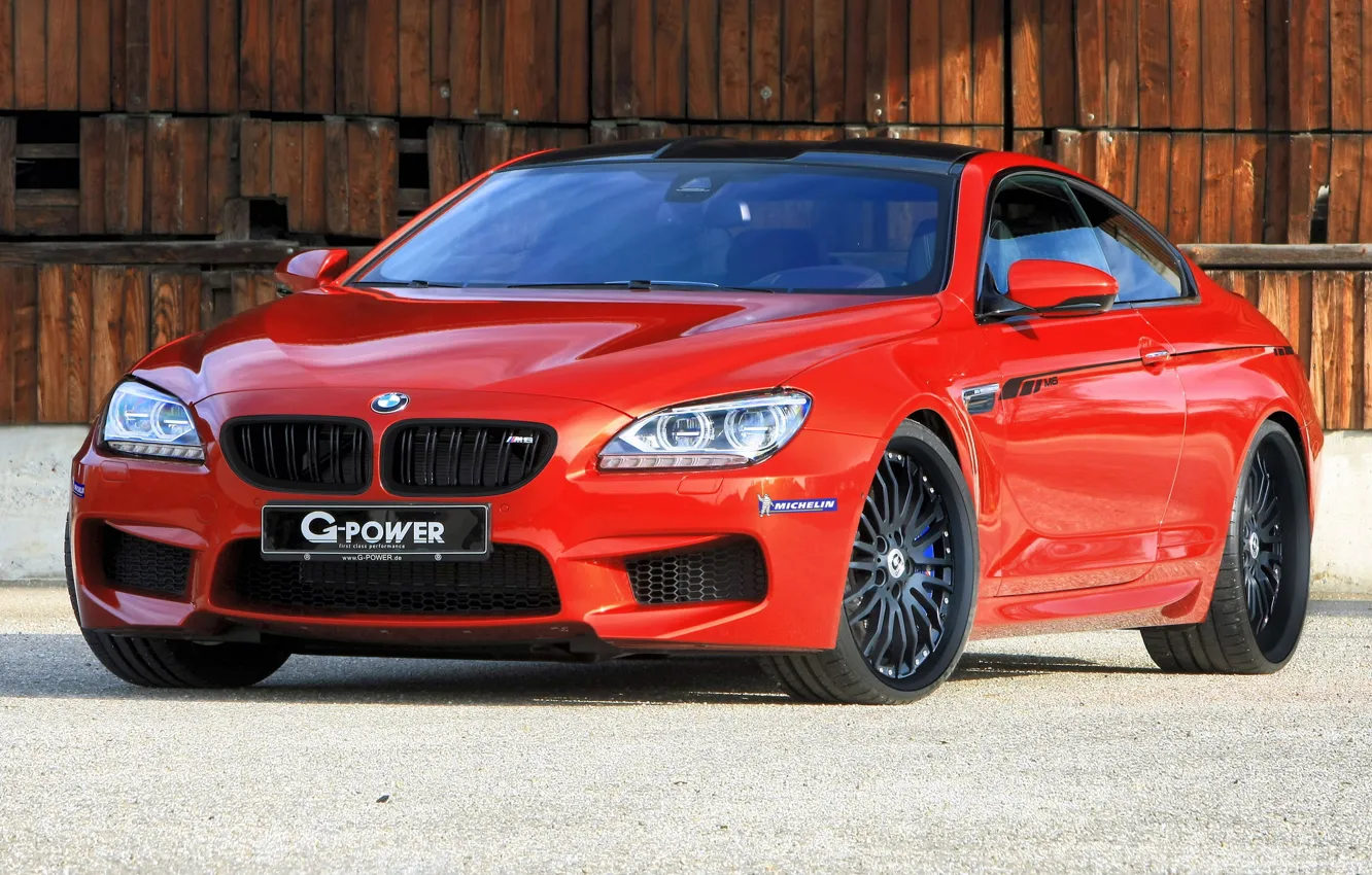 Фото обои машина, BMW, red, G-Power, Coupe, tuning, передок, nice