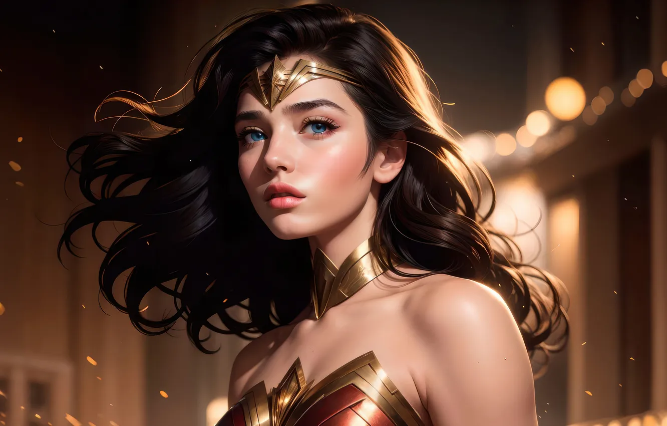 Фото обои wonder woman, strength, divine
