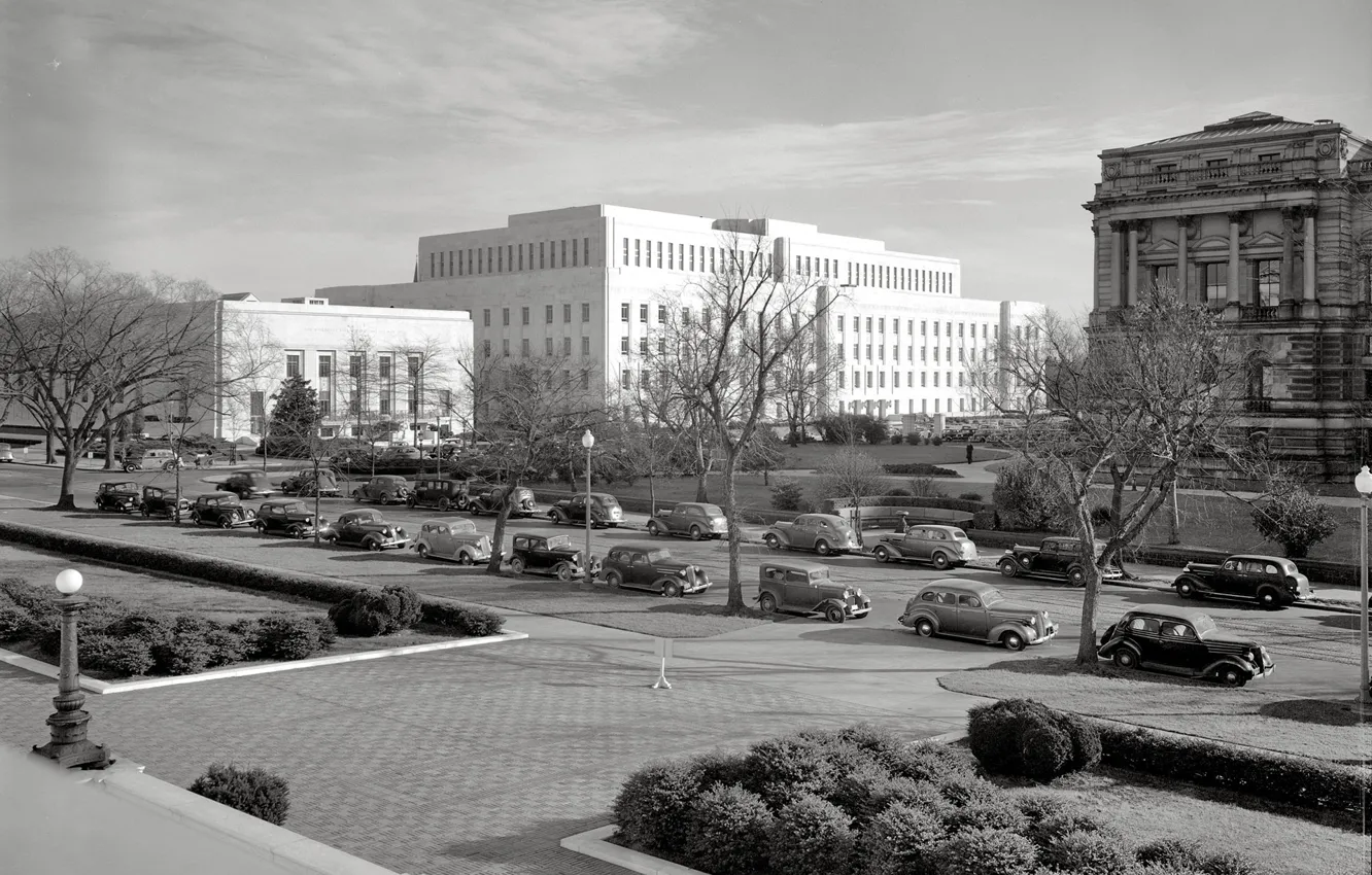 Фото обои ретро, дома, США, автомобиль, 1939-й год