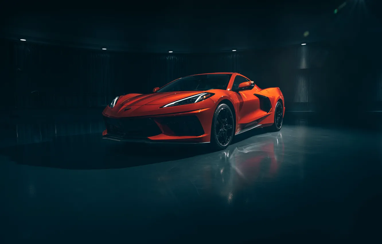 Фото обои Corvette, Chevrolet, Stingray, 2020, C8