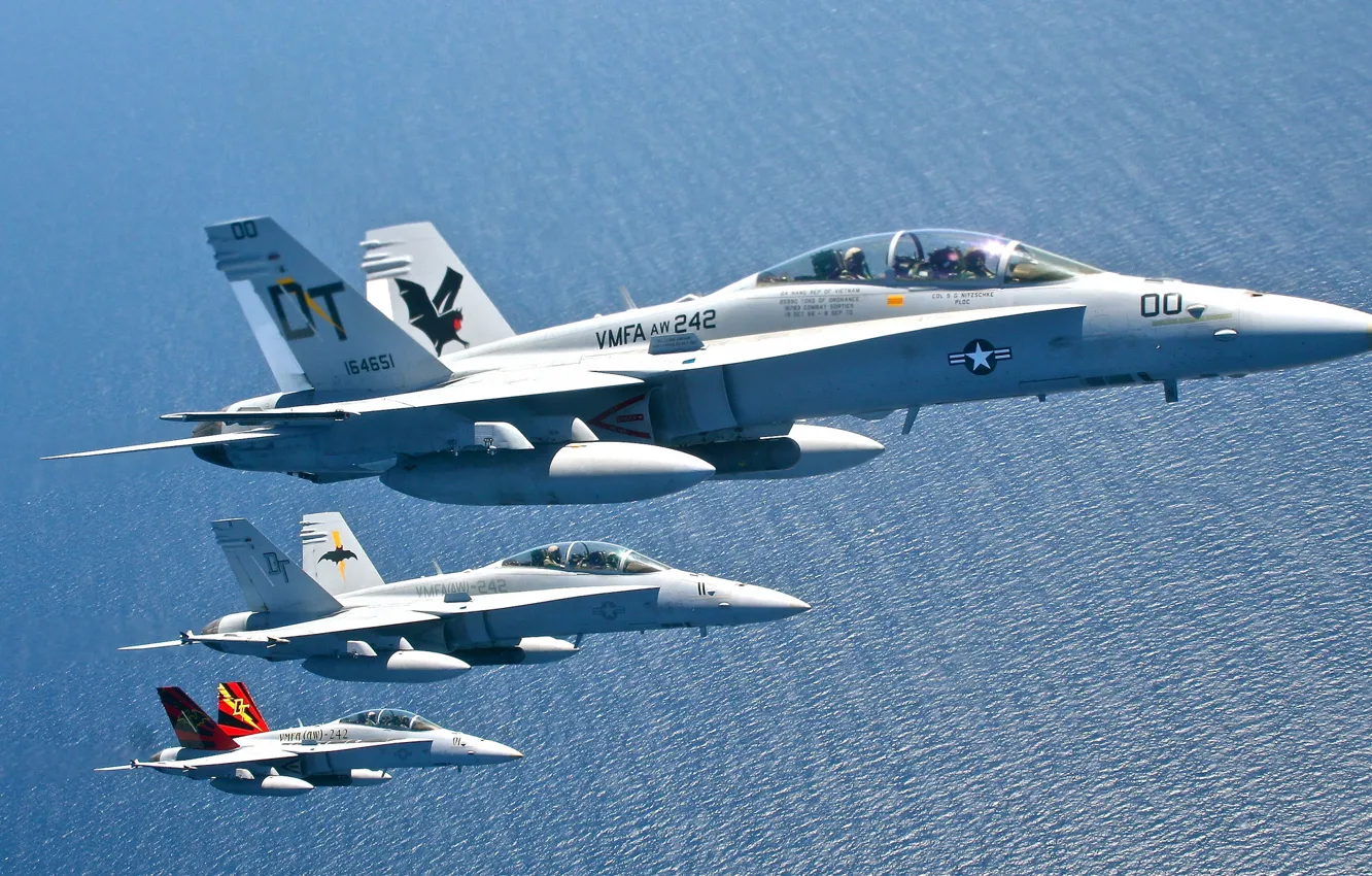 Фото обои полет, истребители, Super Hornet, F-18, палубные