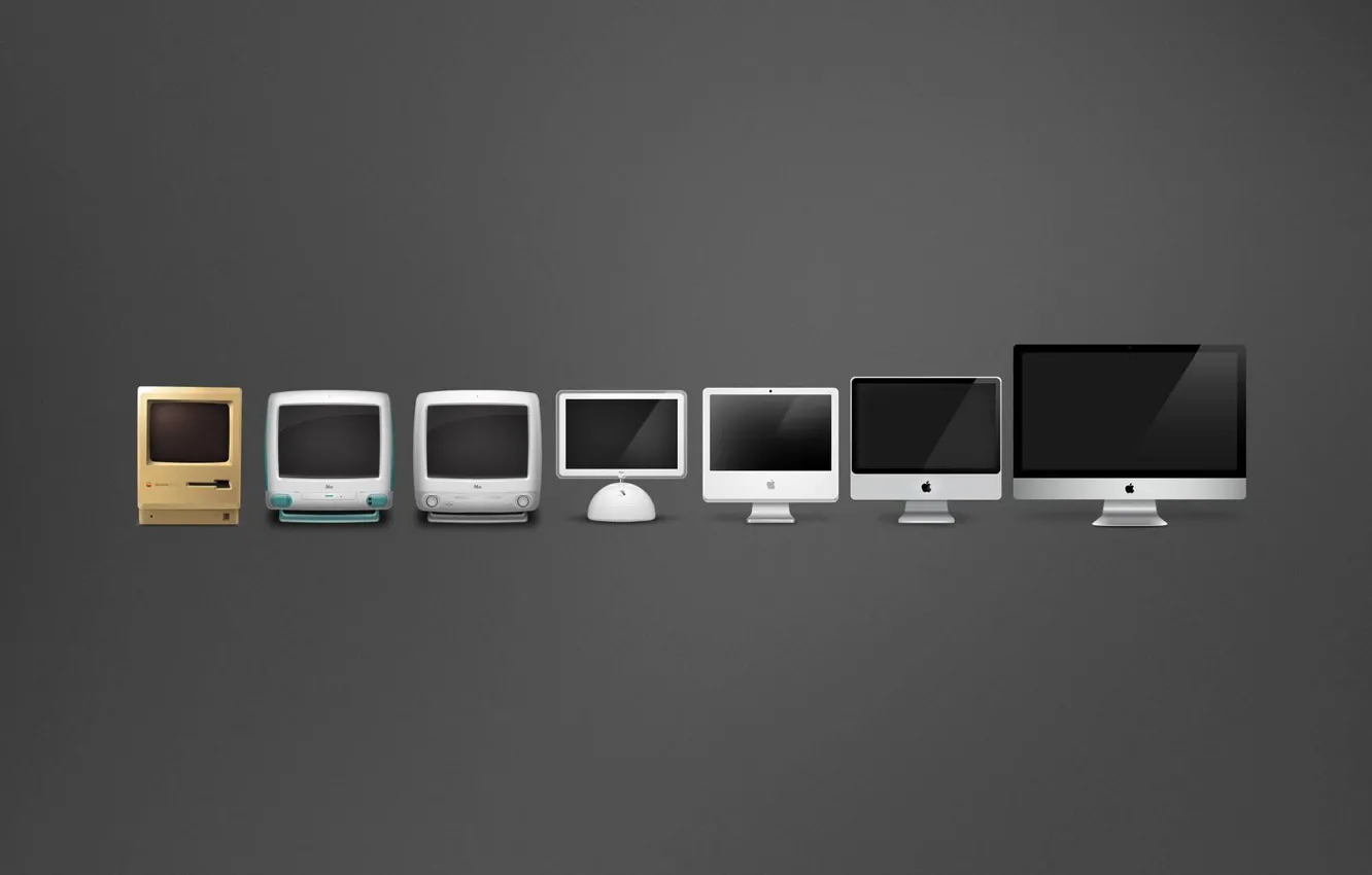 Фото обои Apple, Макинтош, эволюция, Macintosh