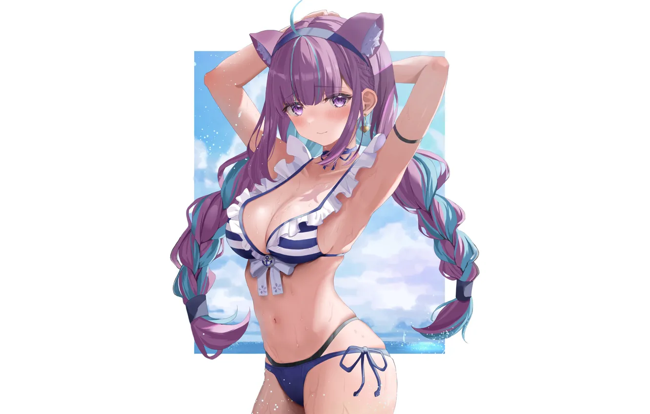 Фото обои girl, hot, sexy, pussy, boobs, anime, pretty, kitty