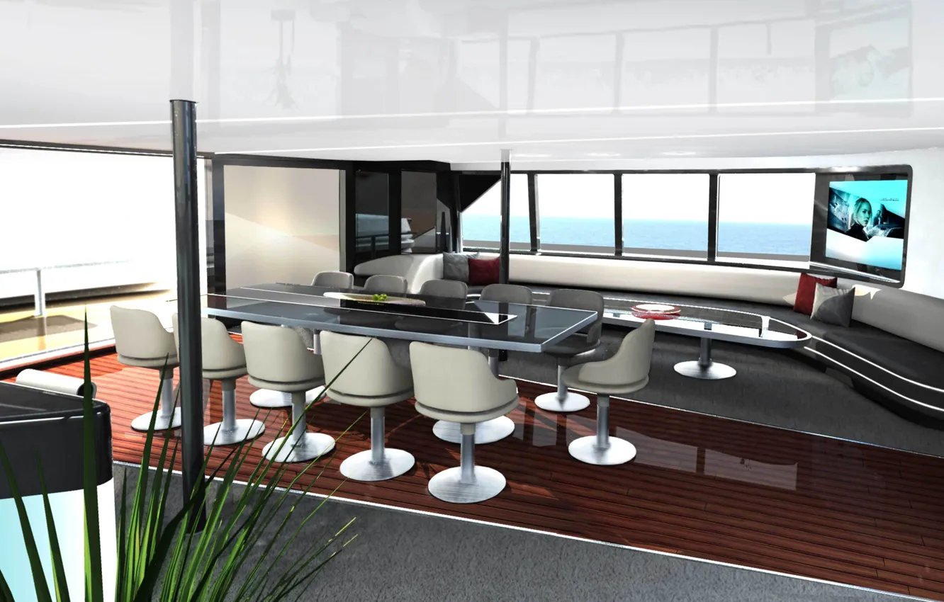 Фото обои дизайн, стиль, интерьер, яхта, салон, Design, люкс, Yacht