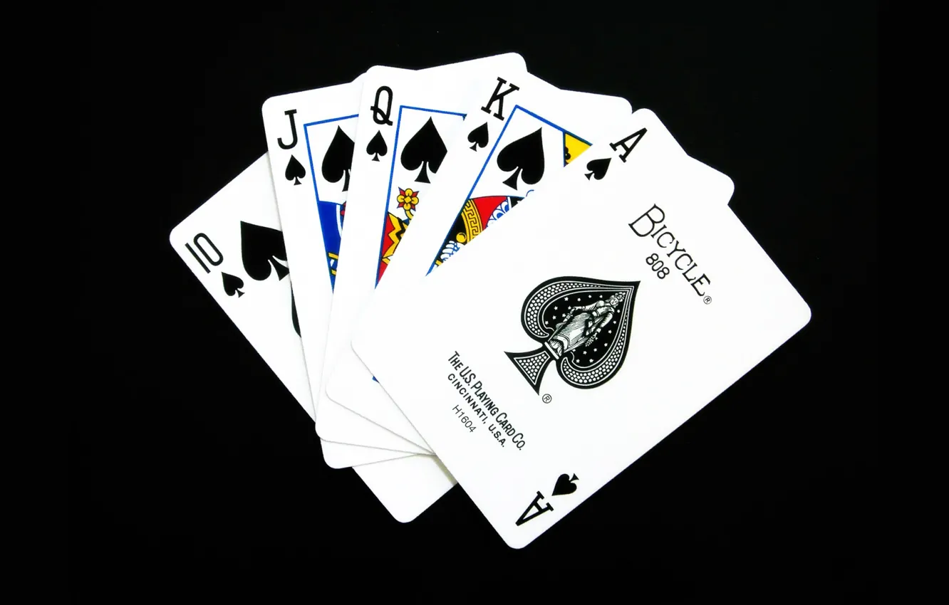 Фото обои карты, масть, флеш-рояль, покер