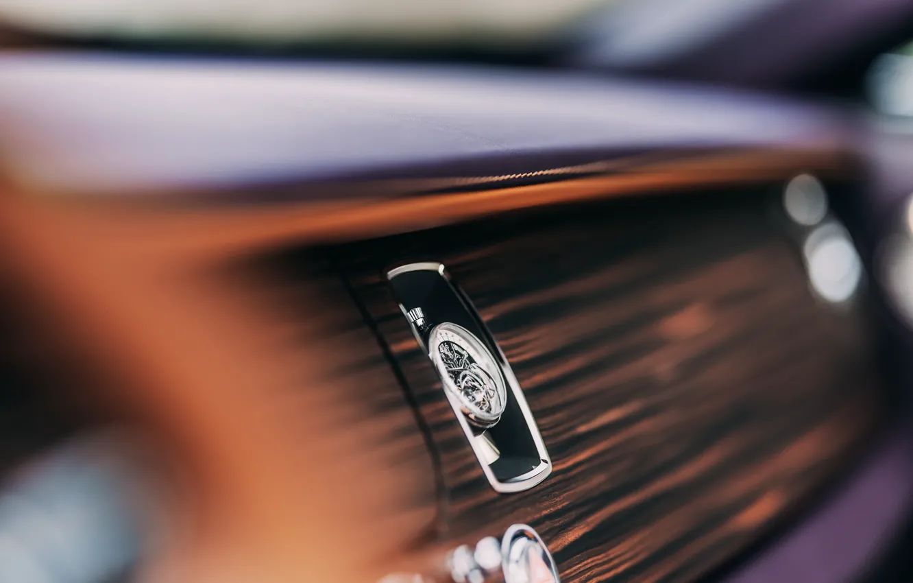 Фото обои Rolls-Royce, interior, watch, Amethyst, Rolls-Royce Amethyst Droptail
