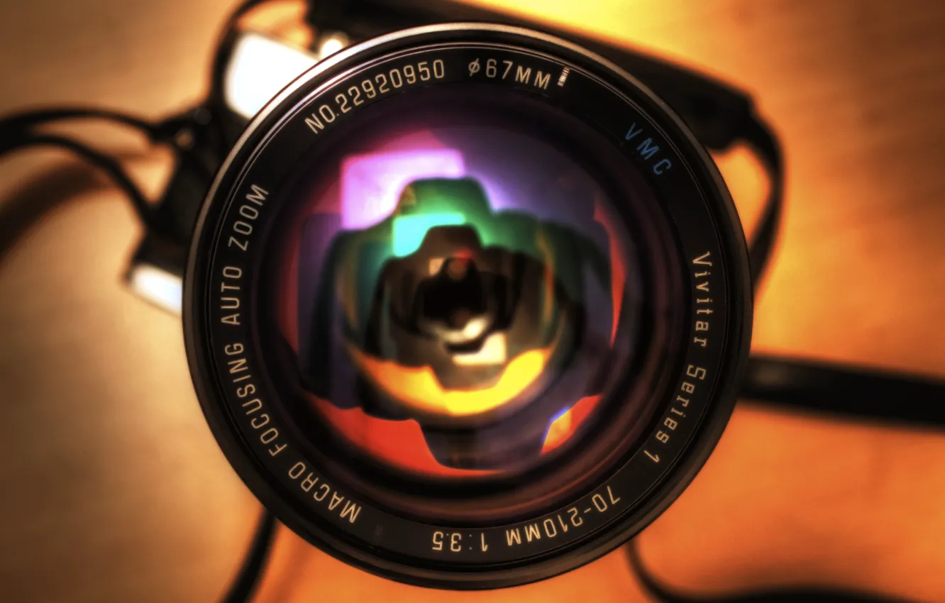 Фото обои HDR, Отражение, фотоаппарат, объектив, rainbow, photography, фотик, canon