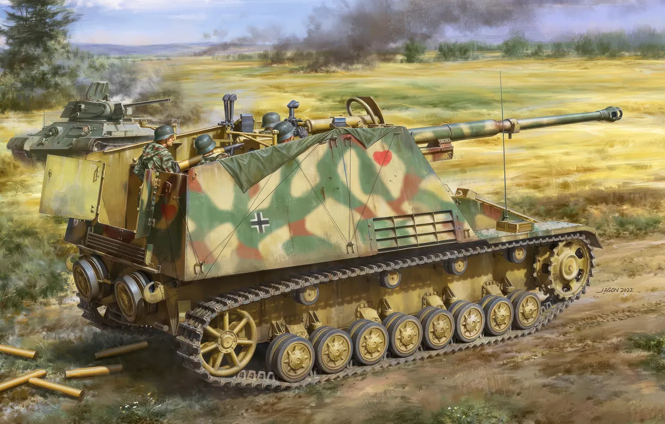 Фото обои Германия, jason, бронетехника, Истребитель танков, Sd.Kfz. 164 Nashorn