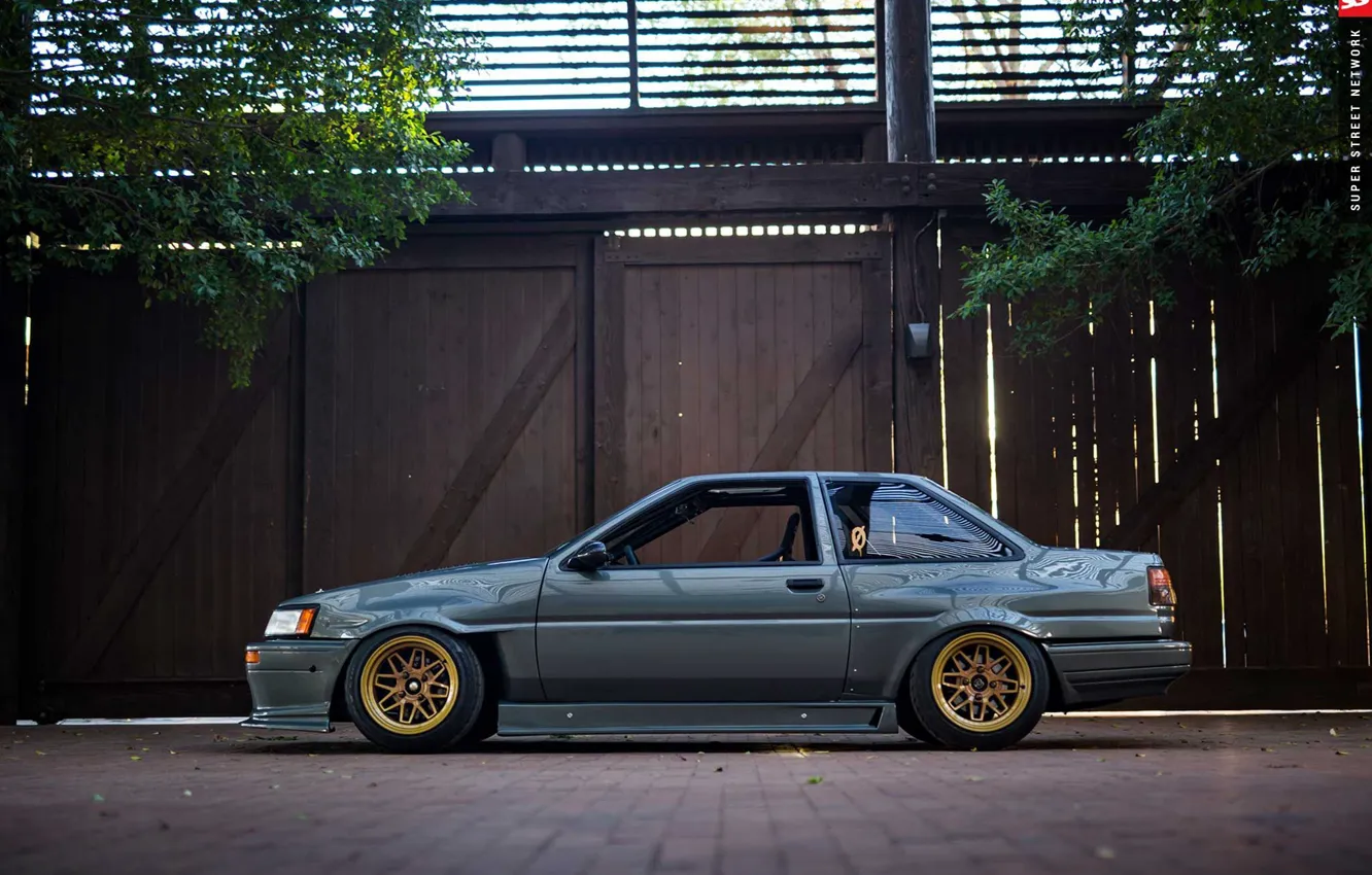 Фото обои Toyota, AE86, 1986, Corolla, F Zero 2 wheels, AME Wheels