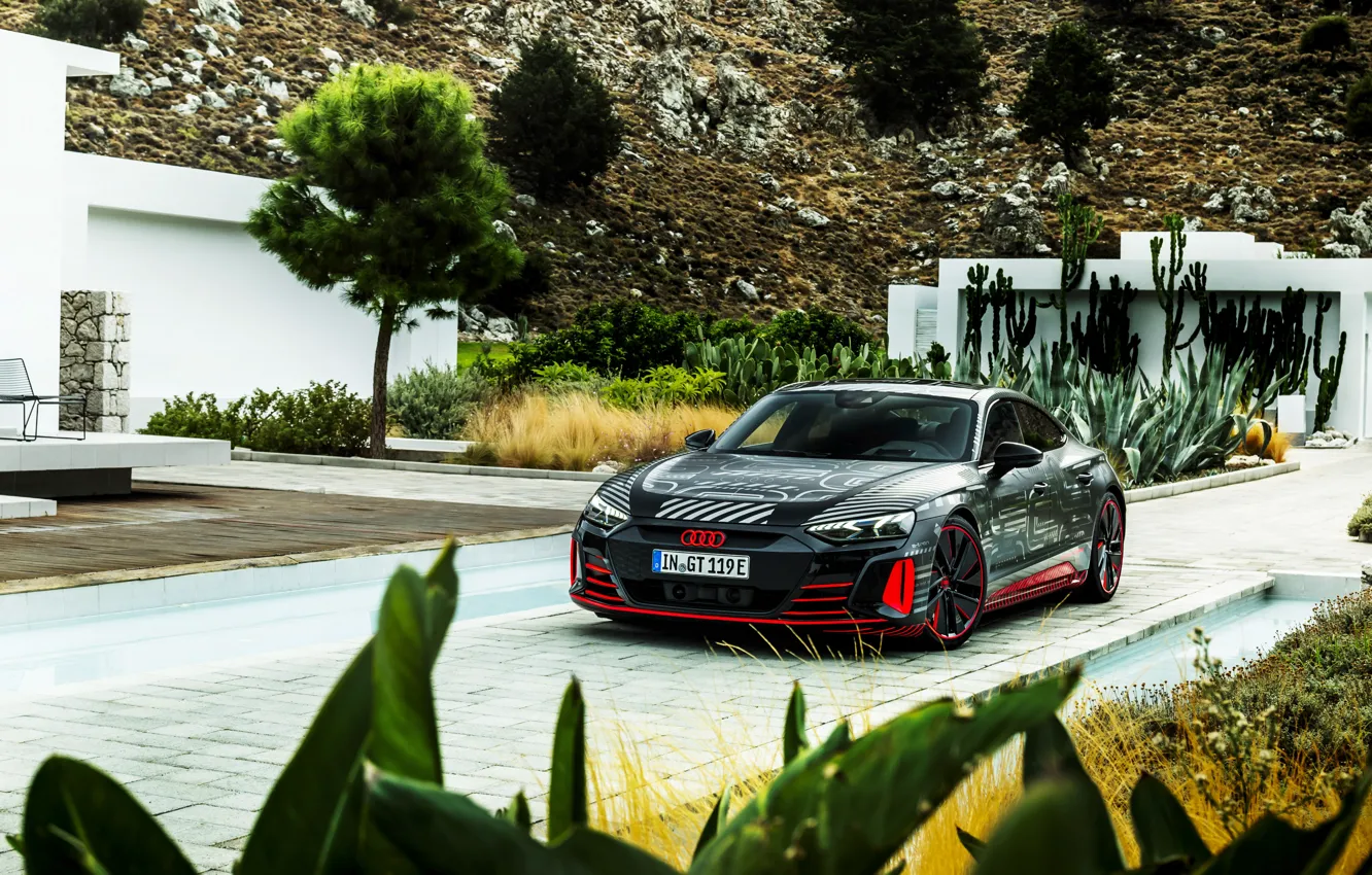Фото обои Audi, растительность, купе, 2020, RS e-Tron GT Prototype