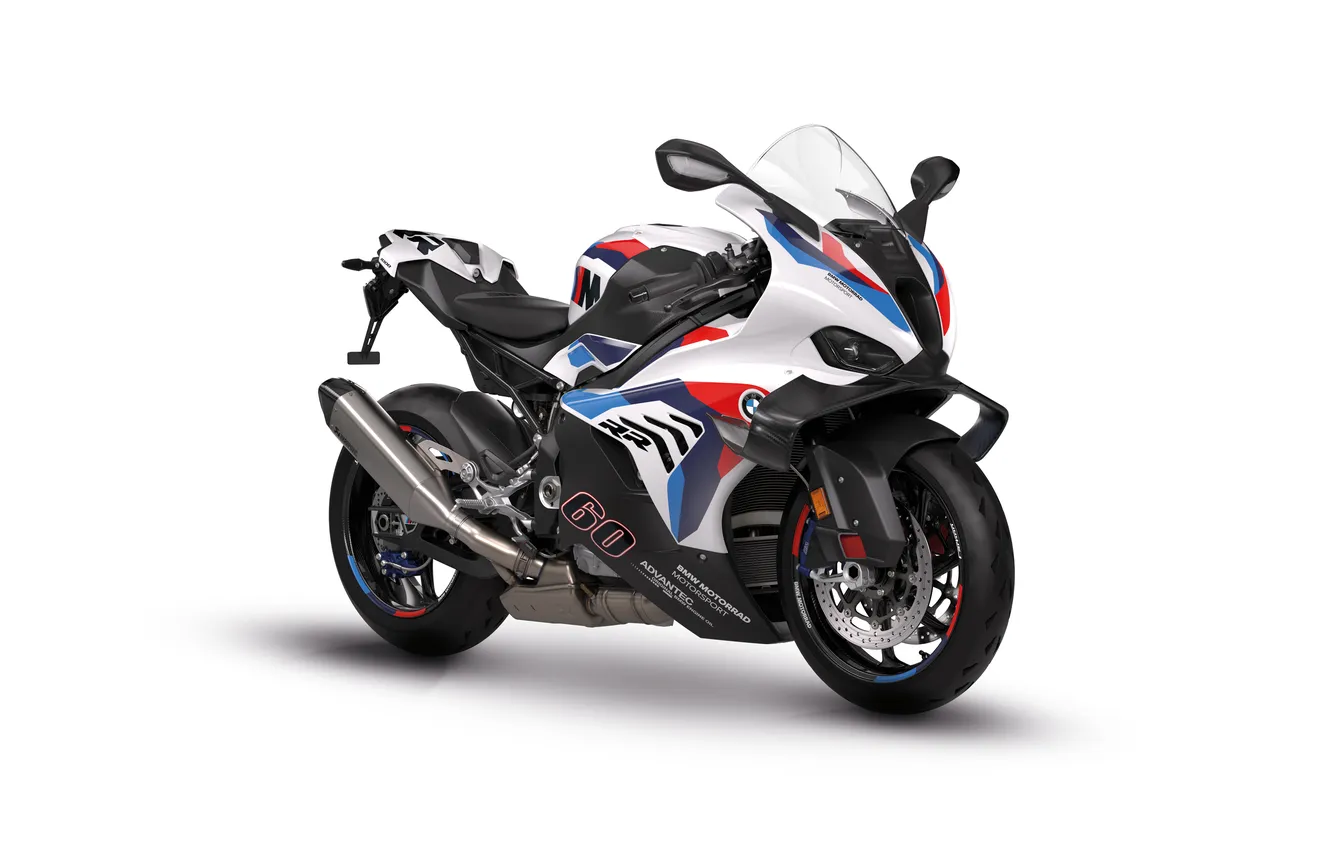 Фото обои Bikes, White background, 2024, BMW M 1000 RR