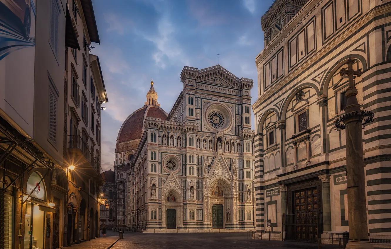 Фото обои улица, здания, Италия, Флоренция