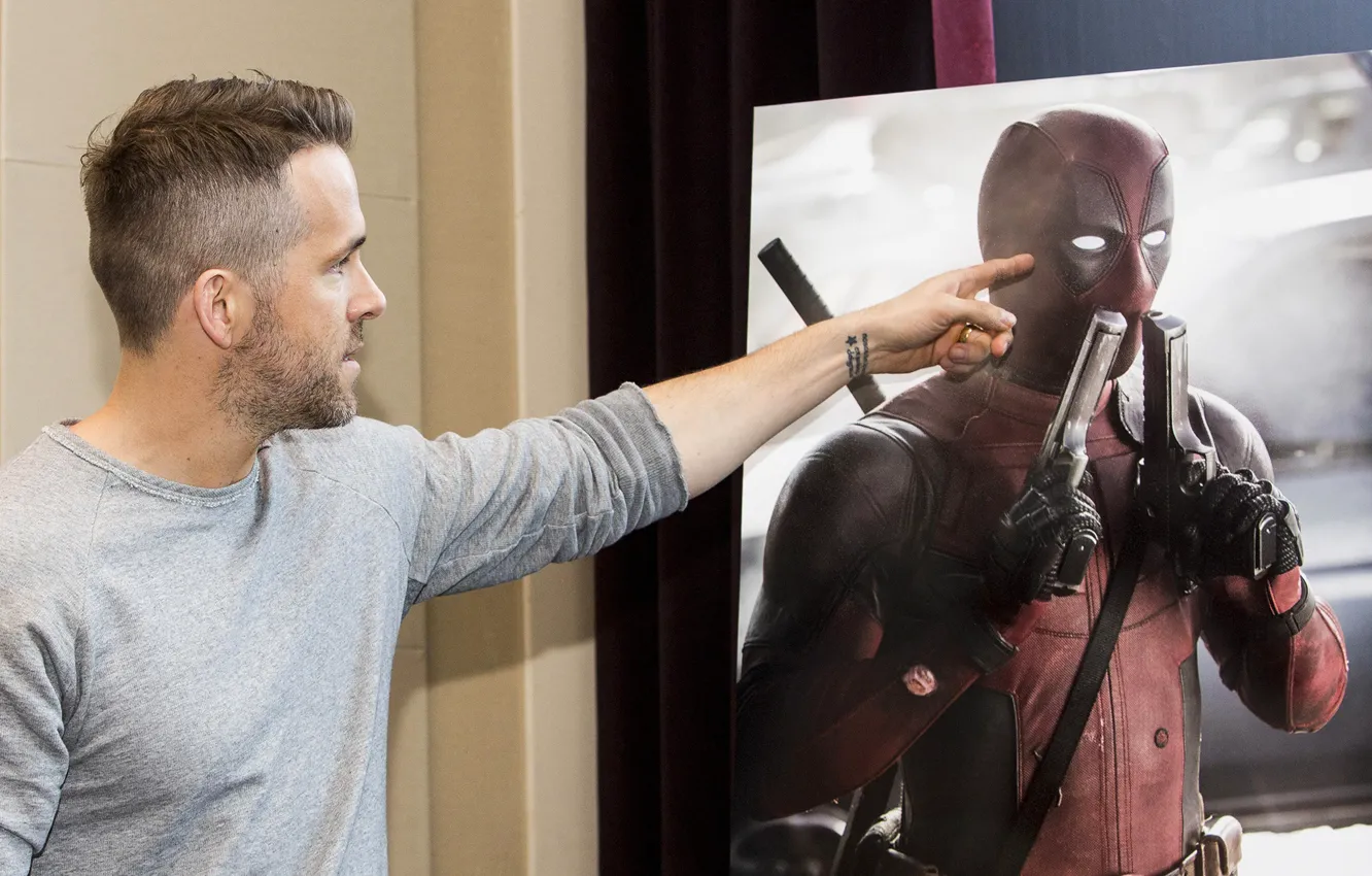 Фото обои мужчина, Ryan Reynolds, Deadpool, Дэдпул