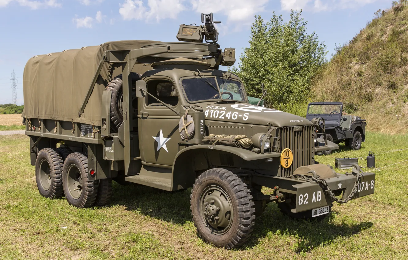 Фото обои США, автомобиль, армии, грузовой, 2, CCKW 352, 5-тонный