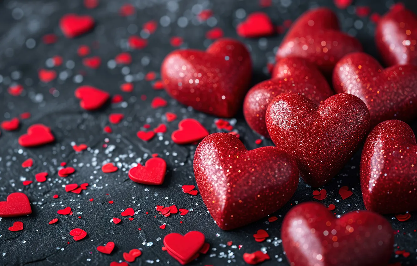 Фото обои любовь, фон, романтика, сердце, сердечки, red, love, happy