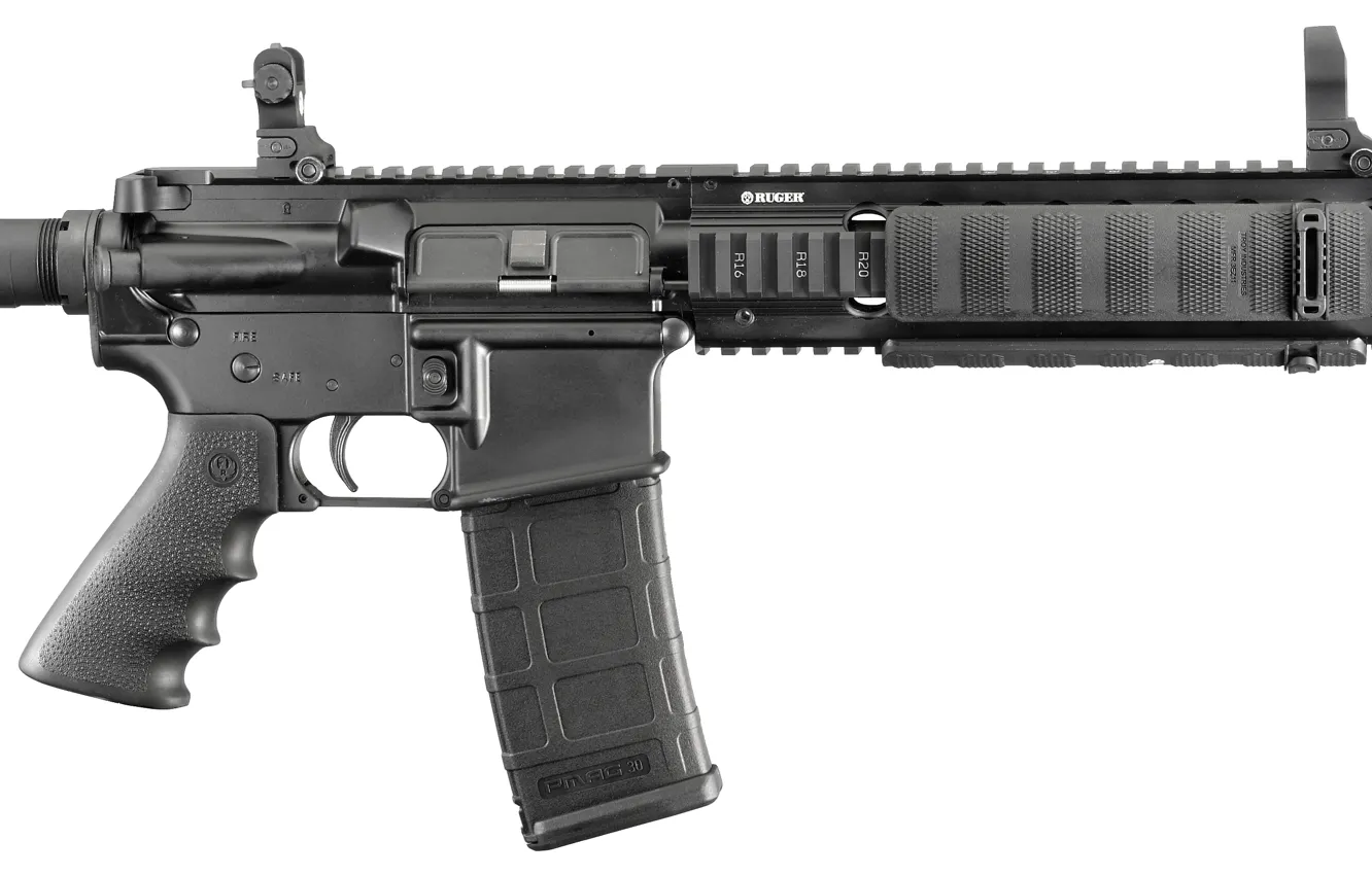 Фото обои gun, military, assault rifle, Ruger sr 556