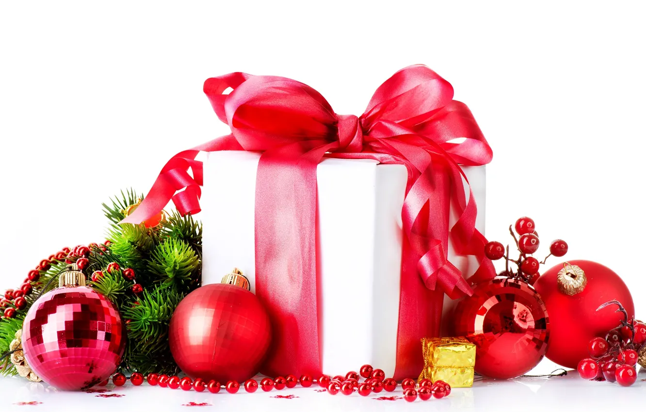 Фото обои шарики, украшения, праздник, Новый Год, Рождество, Christmas, New Year