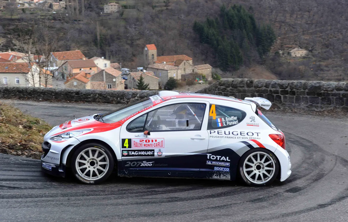 Фото обои Пежо, Peugeot, Размытость, S2000, Rally, Ралли, Monte Carlo, Размытие