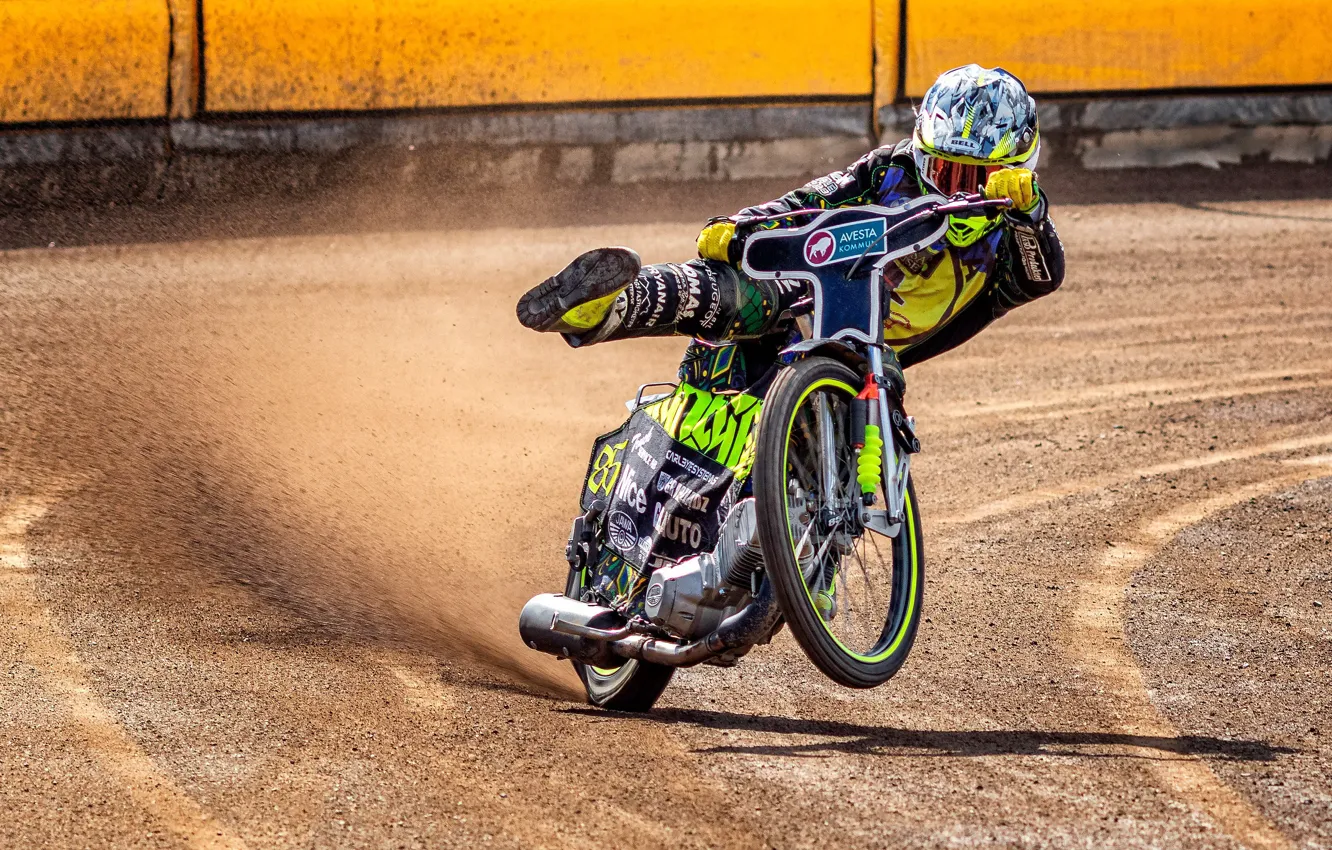 Фото обои гонка, мотоцикл, Speedway
