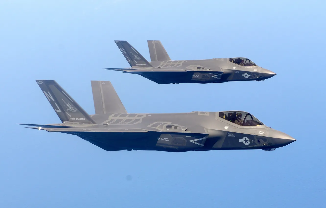 Фото обои истребитель, бомбардировщик, Lightning II, F-35C