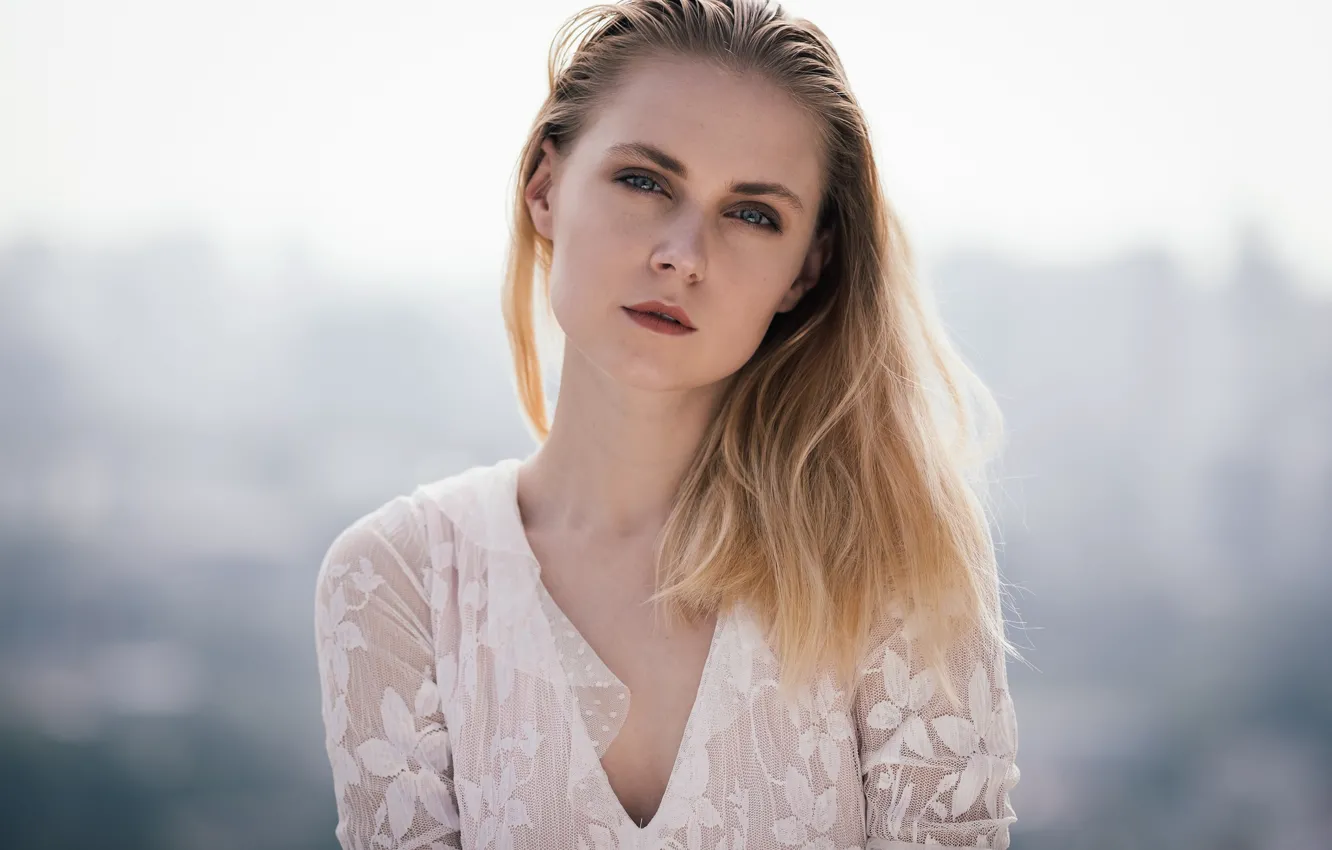 Фото обои взгляд, лицо, модель, Валерия