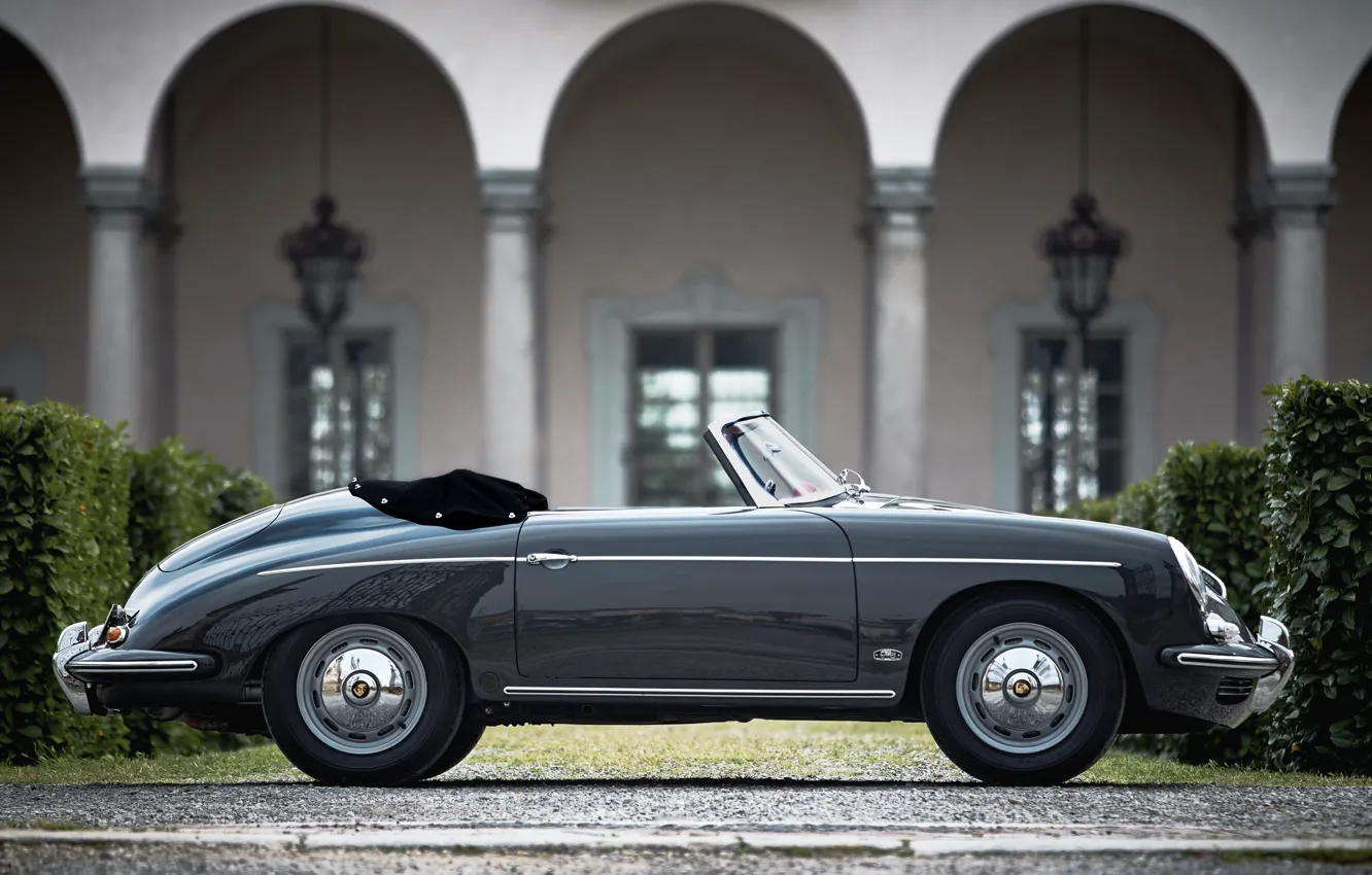 Фото обои Porsche, vintage, 356, 1961, Porsche 356B 1600 Super Roadster