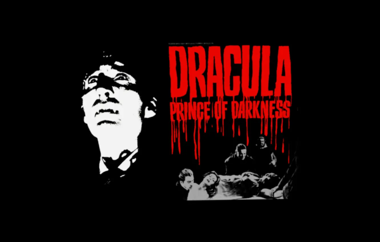 Фото обои 1966, Dracula, Дракула, Christopher Lee, фильм ужасов, принц тьмы, студия Хаммер, классика кинематографа