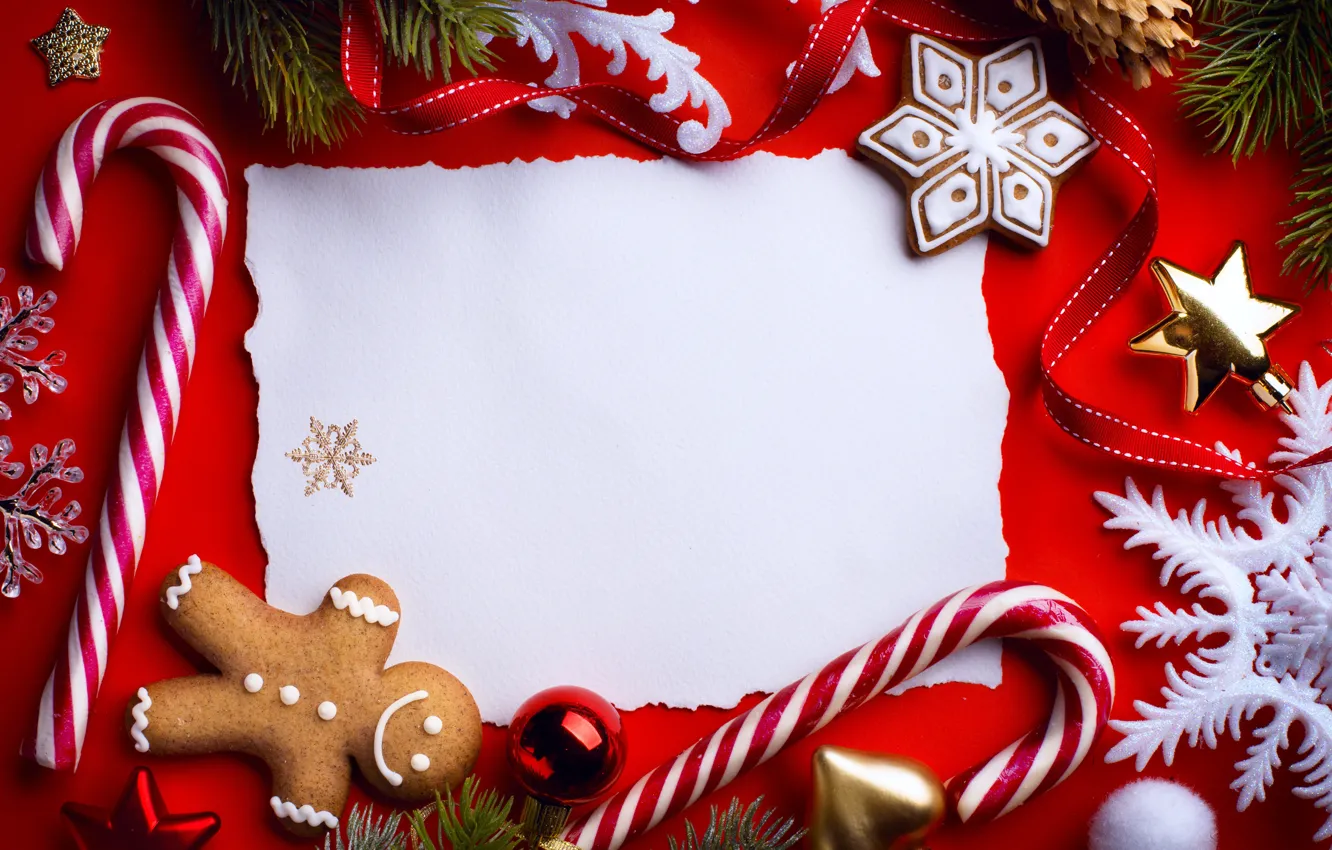 Фото обои украшения, шары, елка, Новый Год, печенье, Рождество, happy, Christmas