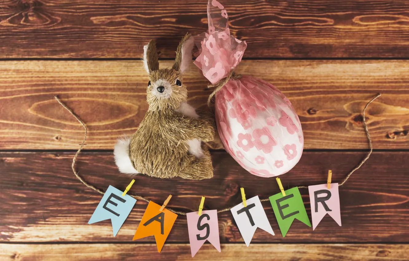 Фото обои Кролик, Яйцо, Пасха, Праздник