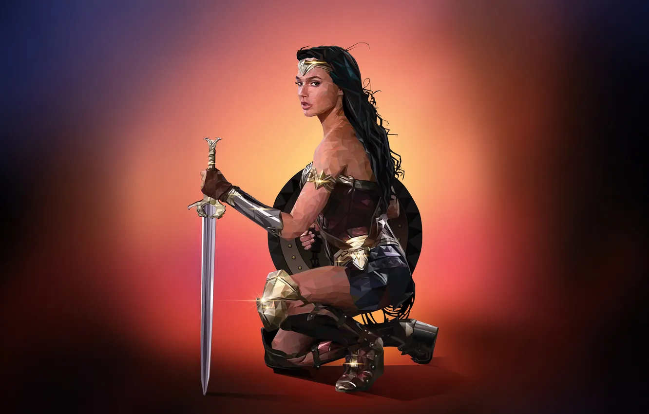 Фото обои spirit, wonder woman, warrior, unleashed