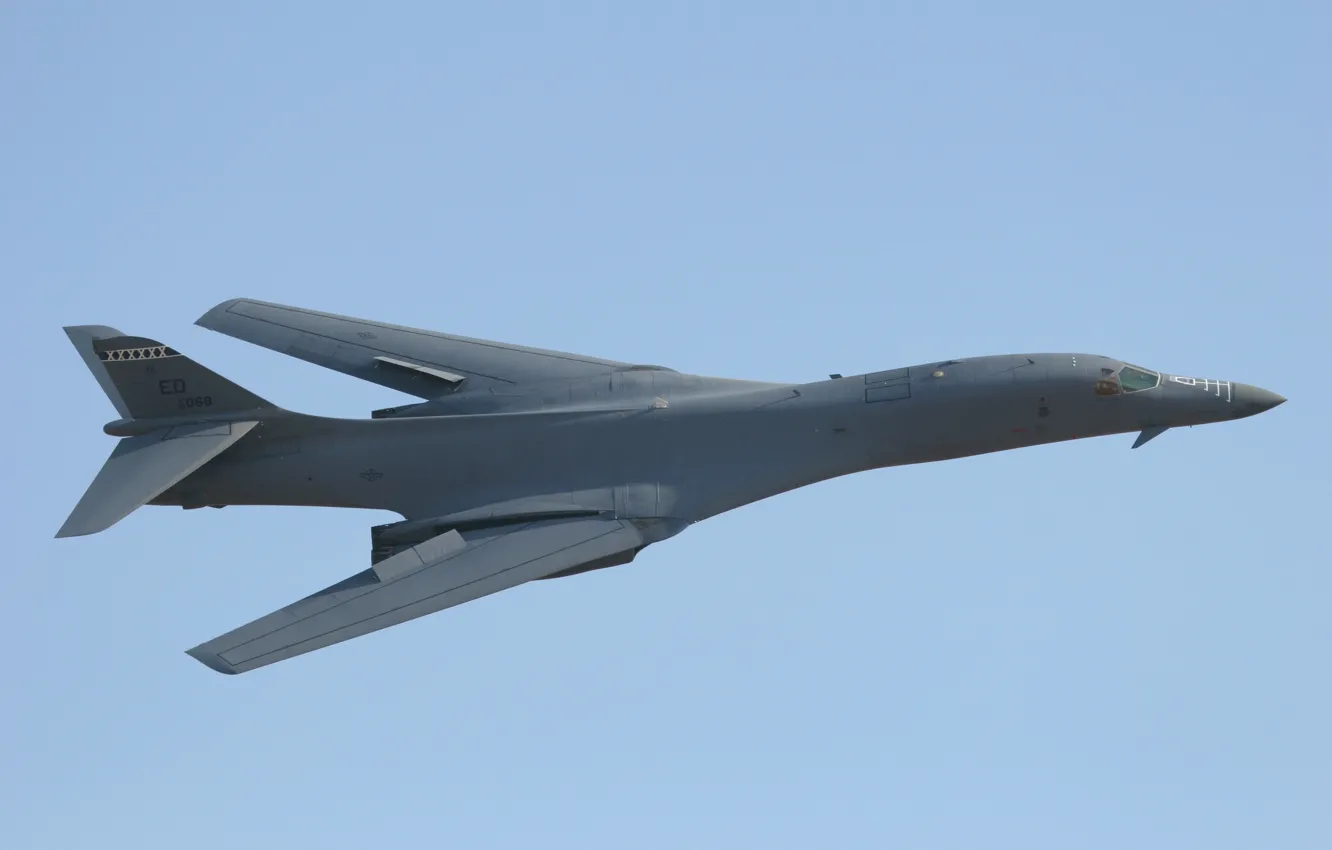 Фото обои Boeing, sky, aircraft, bomber, flying, plane, B-1 Lancer, Rockwell B-1 Lancer