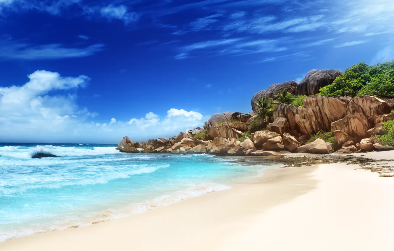 Фото обои песок, море, пляж, тропики, берег, summer, beach, sea