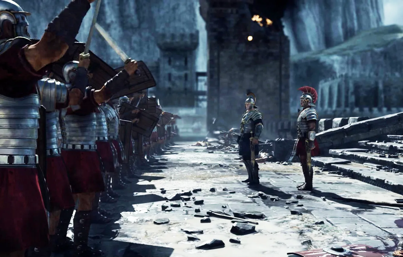 Фото обои Рим, развалины, воины, Son of Rome, Ryse