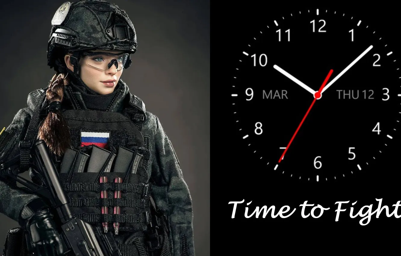 Фото обои Girl, gun, fight, Time, worrior, Soilder