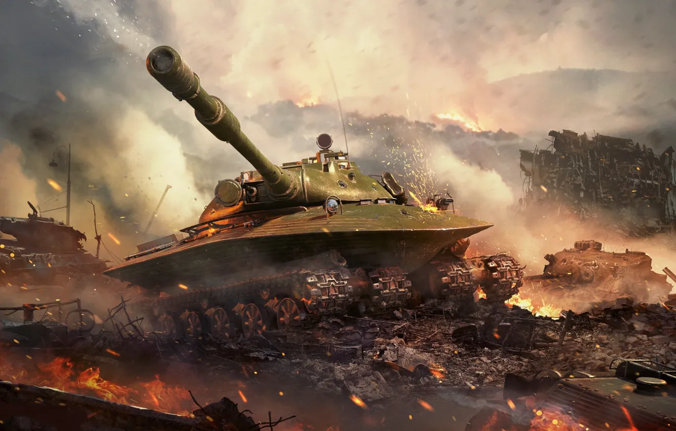 Фото обои танк, пушка, War Thunder