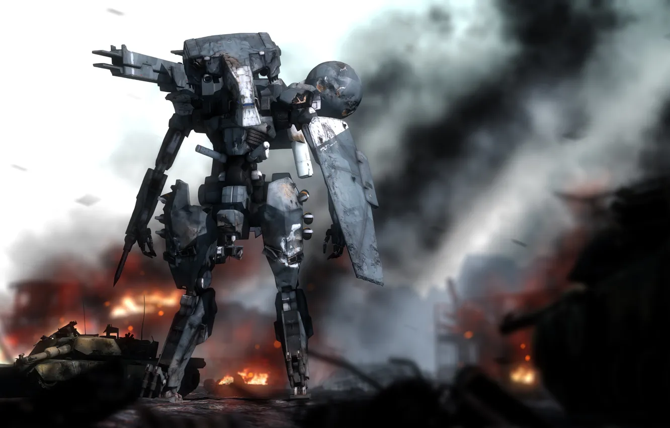 Фото обои робот, танк, konami, Metal Gear Solid V: The Phantom Pain, The Phantom Pain, Metal Gear …
