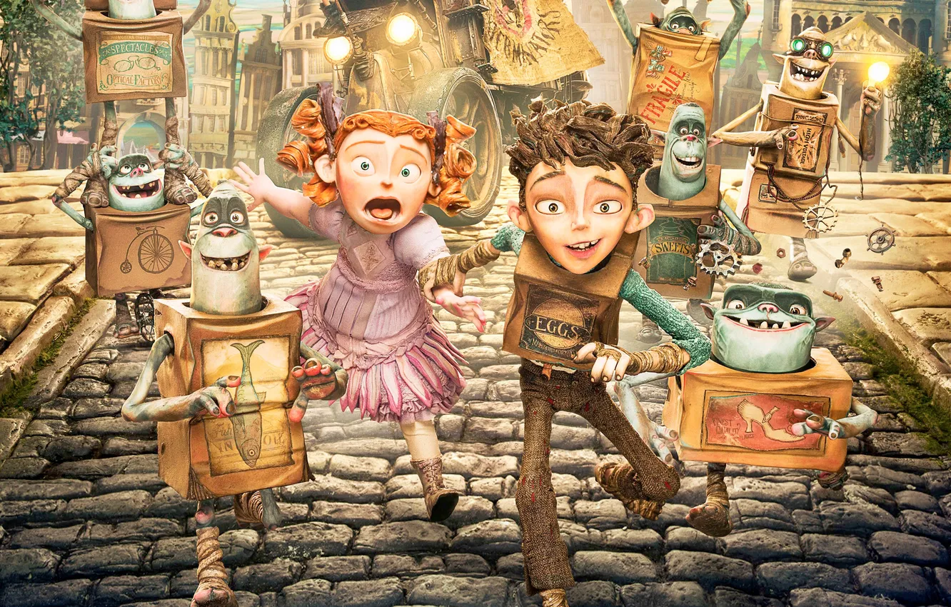 Фото обои мультфильм, фэнтези, The Boxtrolls, Семейка монстров